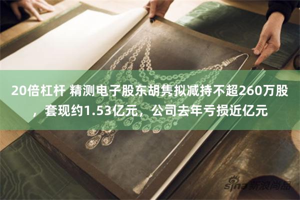 20倍杠杆 精测电子股东胡隽拟减持不超260万股，套现约1.53亿元，公司去年亏损近亿元