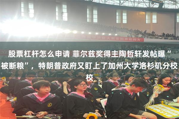 股票杠杆怎么申请 菲尔兹奖得主陶哲轩发帖曝“被断粮”，特朗普政府又盯上了加州大学洛杉矶分校